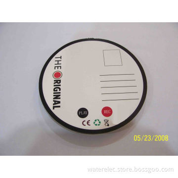round recordable postcard